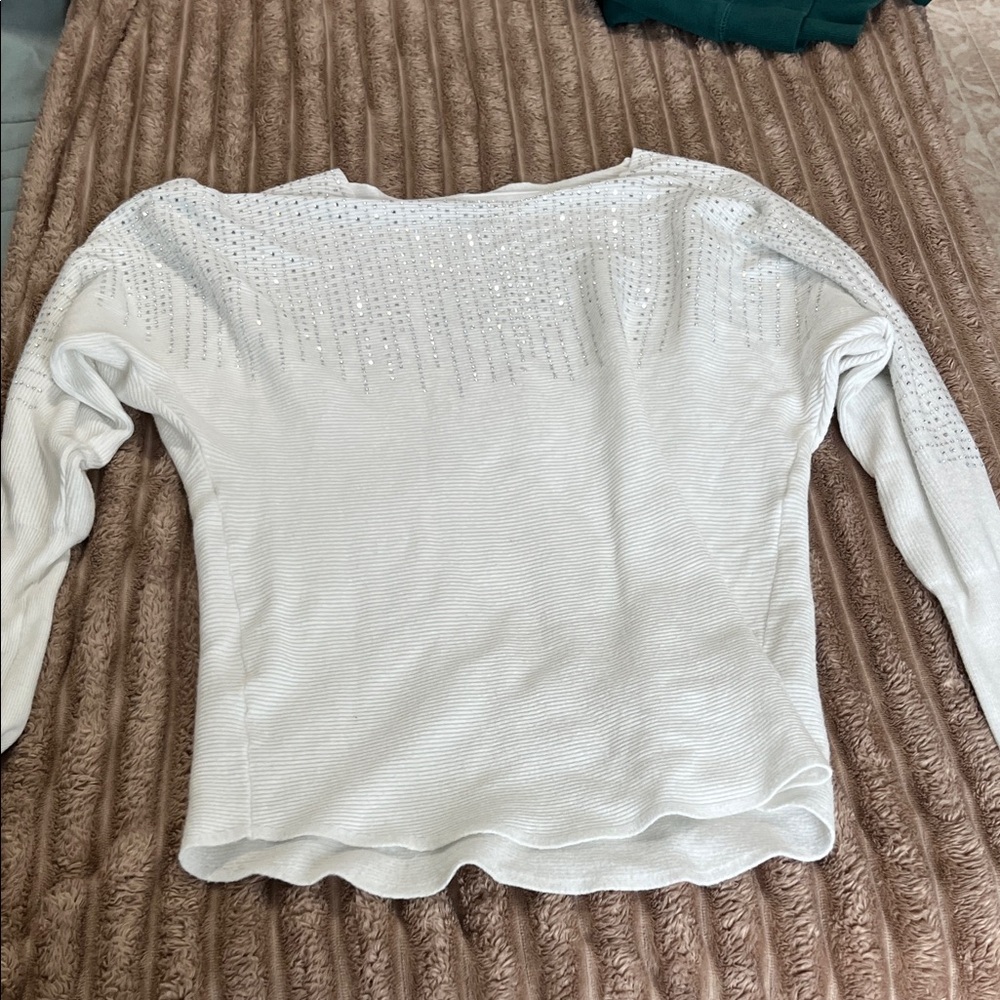 Elegant White Women's Sweater Cardigan